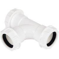 FLOPLAST 40mm Compression Waste Tee - White