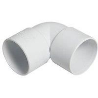 3x FLOPLAST WS11 40MM (43mm) ABS SOLVENT WELD WASTE - 90°  BEND - WHITE FREE P&P