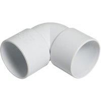 FloPlast WS10W Solvent Weld Waste 90 Deg Bend - White 32mm
