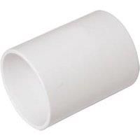 FloPlast WS08W Solvent Weld Waste Straight Coupler - White 40mm