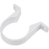 Solvent White 50mm (56mm) Waste Pipe Clip - NEXT DAY DELIVERY