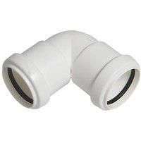FloPlast Push-Fit Waste Fittings by Home Standard (White, 32mm 90° Bend)