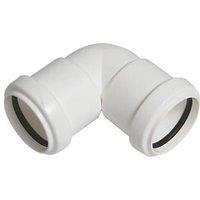 FLOPLAST 40mm White Pushfit Waste Pipe Knuckle