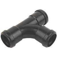 FloPlast Push Fit Waste tee (Dia)32mm Black