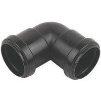 FloPlast Push-Fit Waste Fittings by Home Standard (Black, 40mm 90° Bend)