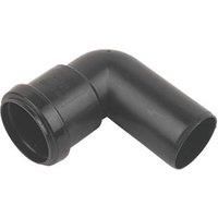 FloPlast Push-Fit Waste Fittings by Home Standard (Black, 40mm Conversion Bend)