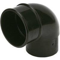 FloPlast Black Round 90 Offset Downpipe bend (Dia)68mm