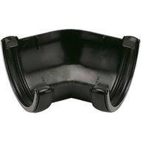 FLOPLAST 112mm Round Gutter Pipe 135 Degree Angle - Black