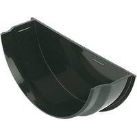 FLOPLAST 112mm Half Round Gutter Internal Stop End - Black