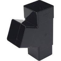 Floplast Black Square 67.5 Gutter Branch, (Dia)65mm