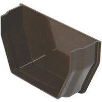 FLOPLAST 114mm Square Gutter Internal Stop End - Brown
