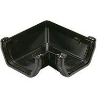 FLOPLAST 114mm Square Gutter 90 Degree Angle - Black