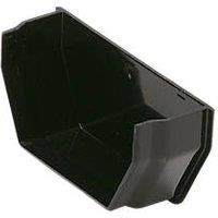 FLOPLAST 114mm Square Gutter Internal Stop End - Black
