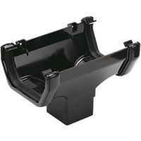 FloPlast Black Square Running Gutter outlet (L)138mm (W)114mm