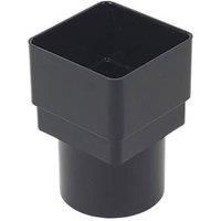 Floplast Black Square To Round Gutter Adaptor, (L)70mm (Dia)68mm