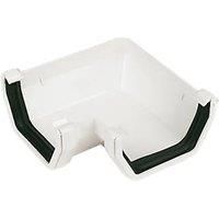 FLOPLAST 114mm Square Gutter 90 Degree Angle - White