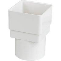 FLOPLAST 65mm Square to 68mm Round Downpipe Adapters - White