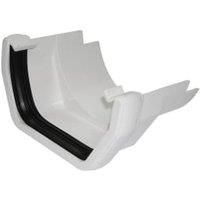 Floplast Square To Cast Iron Half Round Gutter Adaptor - White RDS5