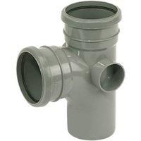 Soil Pipe 110mm Tee Branch  Grey Compact Soil Double Socket Tee   92.5"