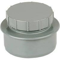 FLOPLAST 110mm Soil Screwed Access Cap - Grey