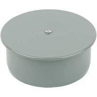 FLOPLAST 110mm Ring Seal Soil Socket Plug- Grey
