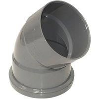 1 x FLOPLAST 110mm Ring Seal Soil Offset 135 Degree Top Bend Grey Pipe Waste