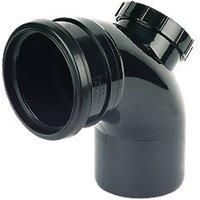 FLOPLAST 110mm Soil Ring Seal 92.5 Degree Access Bend - Black