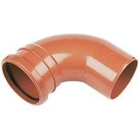 FloPlast 110mm Underground Drainage Bend Socket/Spigot 87.5  Terracotta
