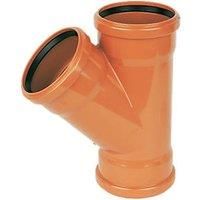 FloPlast Underground Drainage Equal junction (Dia)110mm Terracotta