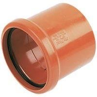 FloPlast Terracotta Underground drainage Waste pipe coupler (Dia)110mm