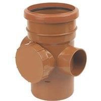 FloPlast Push-Fit 2-Boss Single Socket Access Pipe 110mm (42197)