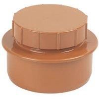 FloPlast Underground Drainage Access cap (Dia)110mm Terracotta