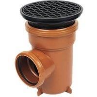 FLOPLAST Underground Drain 110mm Bottle Gully & Grid