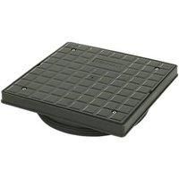FloPlast Underground Drainage Square screw down cover (Dia)340mm Black