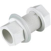 FloPlast Straight Tank Connectors White 21.5mm 5 Pack (11877)