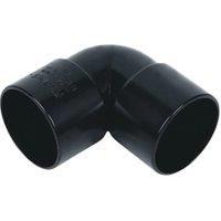 FloPlast 40mm Solvent Weld Waste Black 90 Degree Knuckle Bend
