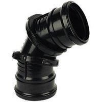FloPlast 0-90 Degree AdjustableBend Double Socket Black 110mm
