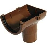 FloPlast 76mm MiniFlo Gutter Stop End Outlet - Brown
