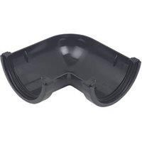 FloPlast Mini Gutter 76mm Black 90 Degree Gutter Angle