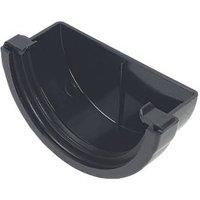 FloPlast Mini Gutter 76mm Black External Stopend