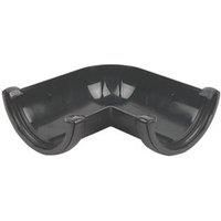 FloPlast Grey Cast iron effect Half round 90 Gutter angle (Dia)112mm