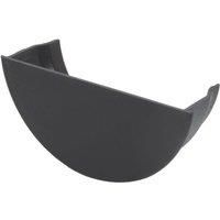Floplast Half Round Gutter Internal Stopend 112mm Cast Iron Effect RE2CI
