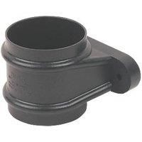 FloPlast Round Gutter downpipe socket (Dia)68mm (L)0.08m Dark grey