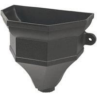 Floplast Cast Iron Style Rainwater Head Ogee Hopper  Black