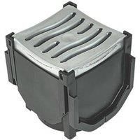 FloPlast Polypropylene & galvanised steel Channel drainage corner & grate (L)120mm (W)134mm