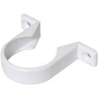 FloPlast WS34W Solvent Weld Waste Pipe Clips - White 32mm Pack of 3