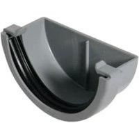 FloPlast 76mm MiniFlo Gutter External Stop End - Grey