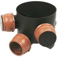 FloPlast Black Underground drainage Mini Inspection chamber (Dia)300mm