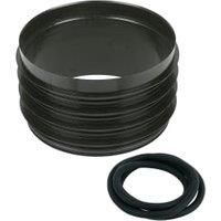 FloPlast 450mm Large Inspection Chamber Riser and Sealing Ring - Black