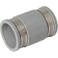 FloPlast FlexiFlo Grey Compression Adjustable Straight Waste pipe Coupler (Dia)45mm